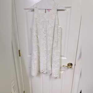 Lilly Pulitzer white lace shift dress